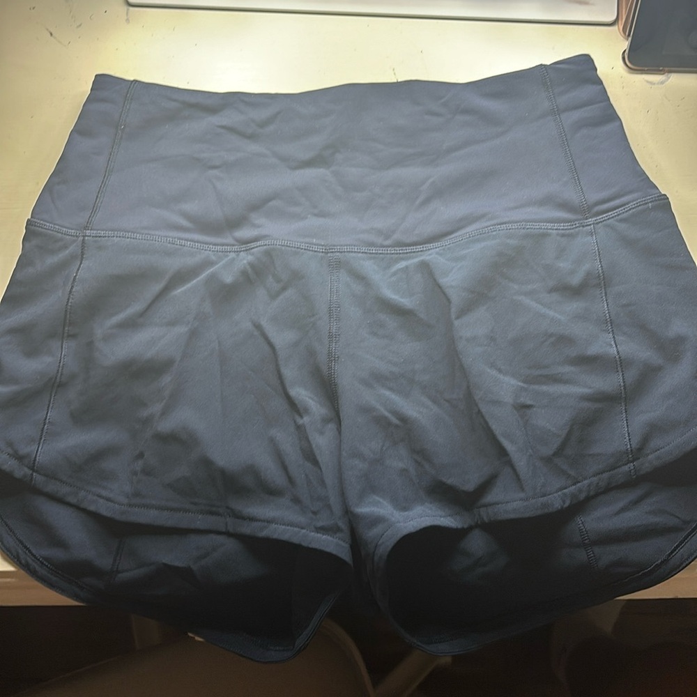 lululemon HR 4 inch speed ups in navy